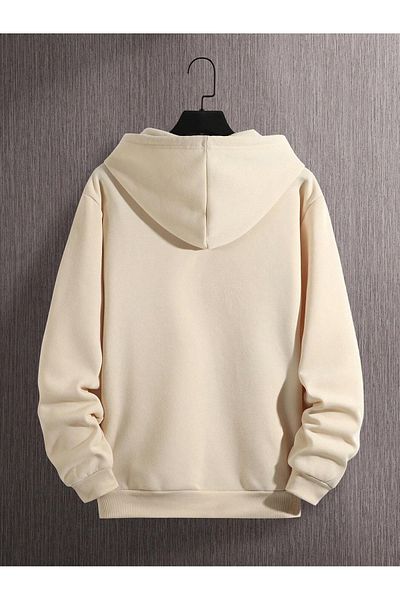 PALPİTO Φούτερ με κουκούλα Unisex Beige Bear με στάμπα με κουκούλα