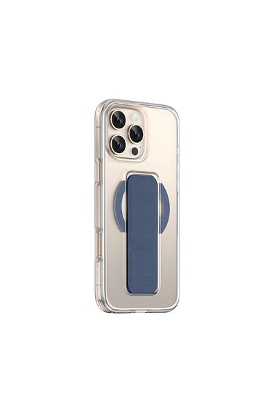 Green Lion Magsafe Leather Grip For iPhone 16 Pro - Dark Blue