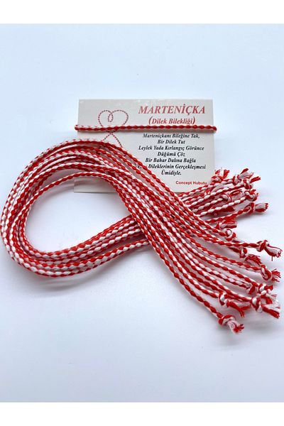 Concept HuBuTU Martenchanka Card Gelatin Wish and Luck March Floss Bracelet Set 20 Pieces