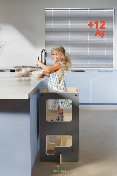MAMATOYZ Turn de invatare multifunctional Kule Flip, Gri, MamaToyz
