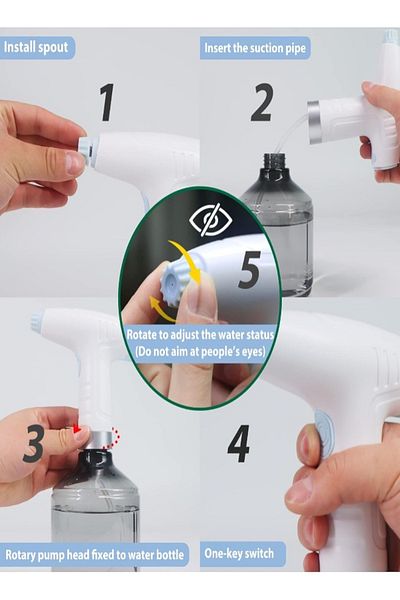 Cady One High Pressure Water Plant Sprayer Rechargeable Watering Pump Indoor Outdoor Soft Flow Mist