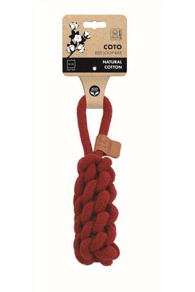 M-PETS Coto Red Loop Bar Braid Rope Dog Toy 22 cm
