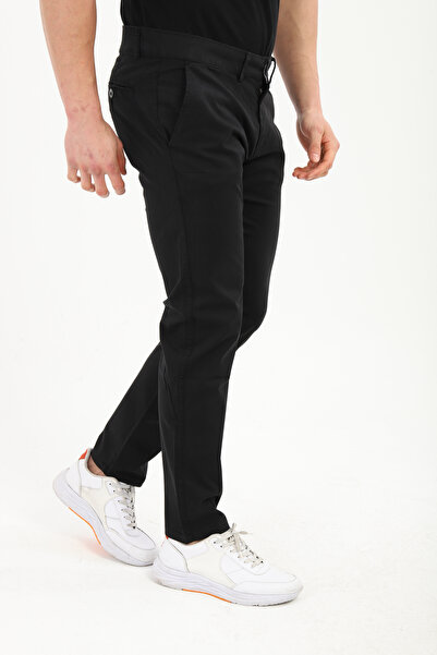 TOM FREE STORE Men's Relaxed Fit Lycra Flexible Satin Trousers