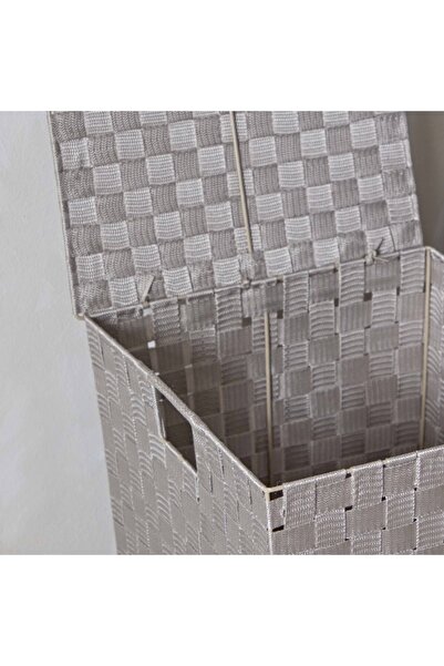 Home Box Strap Laundry Hamper with Lid - 36x36x55 cm