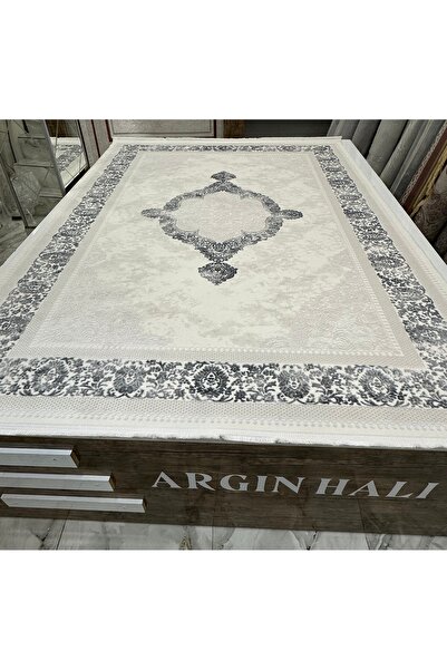 Kumru Bambu Halı Gri Krem Argın Halı