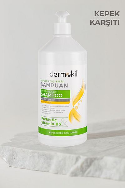 Dermokil 1 L Prebiotic and Vitamin B5 Anti-Dandruff Shampoo