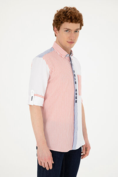 U.S. Polo Assn. Men's Red Long Sleeve Shirt 50283728 -Vr030