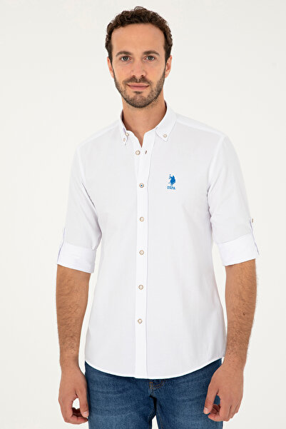 U.S. Polo Assn. Cămașă Saks cu mânecă lungă pentru bărbați 50288654 -VR045