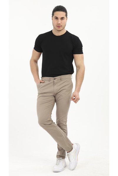 TOM FREE STORE Men's Relaxed Fit Lycra Flexible Satin Trousers