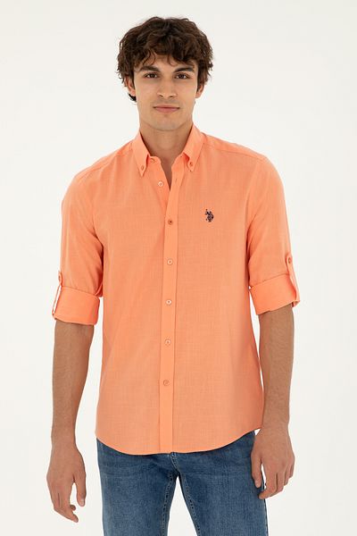 U.S. Polo Assn. Men's Tile Long Sleeve Basic Shirt 50288648 -Vr031