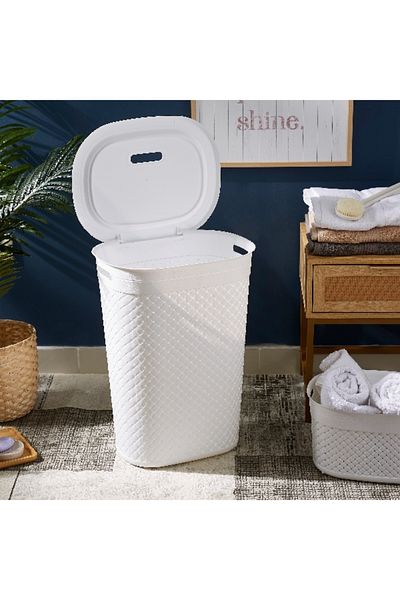 Home Box Tidy Laundry Hamper with Lid - 55 L