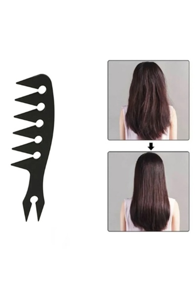 Mona Lady Kıvırcık Ve Dalgalı Saçlar Için Carbon Anti Static Tarak