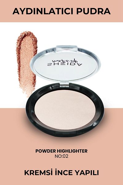 Sheida Highlighter Illuminator No:02 - New Formula with Creamy Fine Structure Argan Oil and Vitamin E