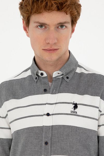U.S. Polo Assn. Тъмносиня мъжка риза с дълъг ръкав -50283760-VR033
