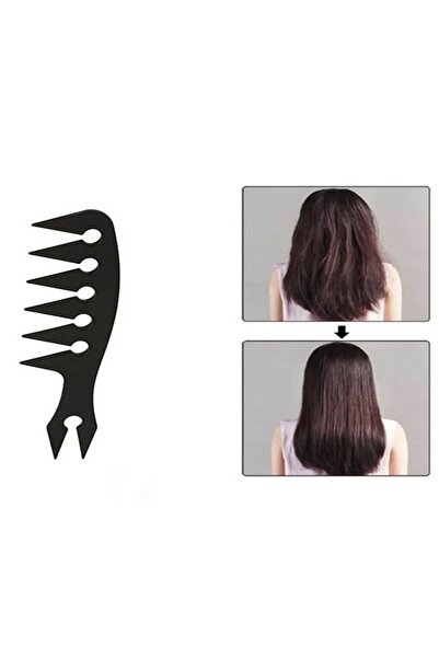 gaman مشط كربوني مضاد للكهرباء الساكنة ذو أسنان واسعة - فتاحة الشعر المجعد وتصفيف الشعر