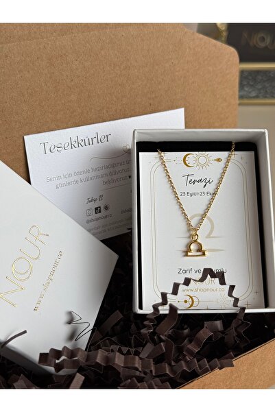 Nour Co Akrep Burcu Özel Kartlı Çelik Kolye