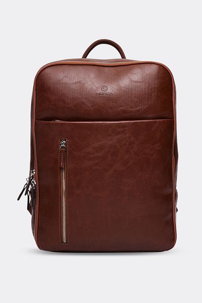 MORCA Organizator Rucsac din piele premium Geanta pentru laptop Unisex Taba Nova