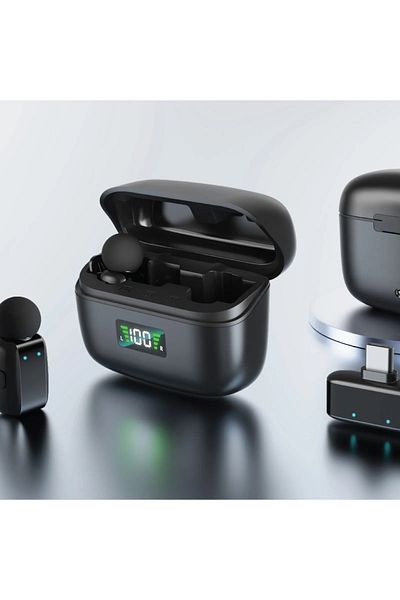 Green Lion Flex Mic Duo Type C To Lightning 2 In 1 - Black