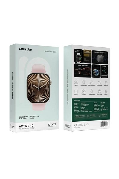 Green Lion Active 10 46Mm Smart Watch - Gold