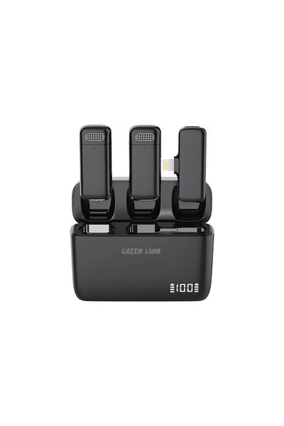 Green Lion Duo Cast Wireless Mic Lightening - Black