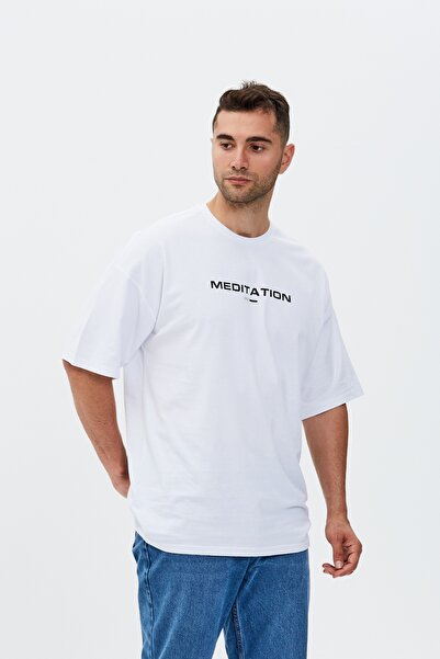 redowl Meditation Printed Oversize T-Shirt
