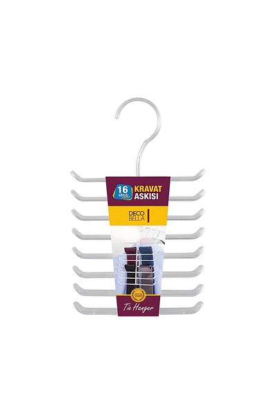 Decobella Clear Tie Strap - 16 Compartments, Organized and Practical Storage