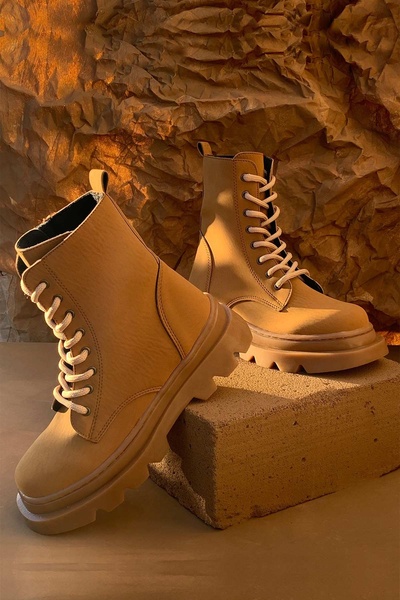 BRITY Termo Taban Bağcıklı Ve Fermuarlı Süet Bot