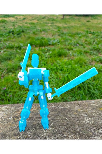figur Elemental Oynar Eklemli buz mavi Robot Figür Dummy