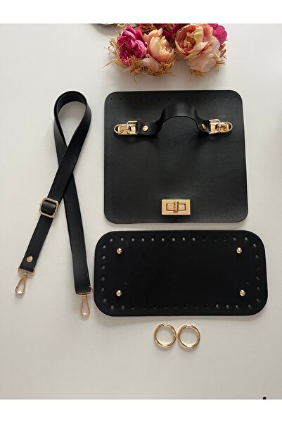 zg hobi aksesuar طقم حقيبة محبوكة - غطاء جلدي، حزام قابل للتعديل، قاعدة، طقم ...