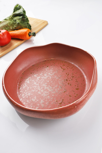 Bev Kitchen Handmade Porcelain Natural 24 cm Salad Bowl