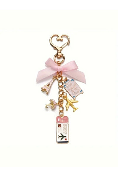 Halımax Metal Keychain Bow Luggage Bag - Car Ornament Charm Gift