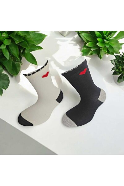 HAYEL 5 чифта многоцветни момичешки сезонни чорапи до глезена с форма на сърце, високо качество