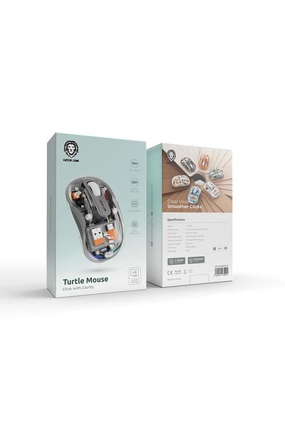 Green Lion Wireless Turtle Mouse 2400Dpi - Gray