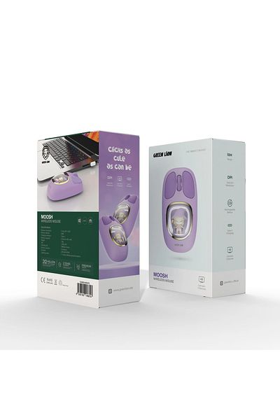 Green Lion Moosh Wireless Mouse - Purple
