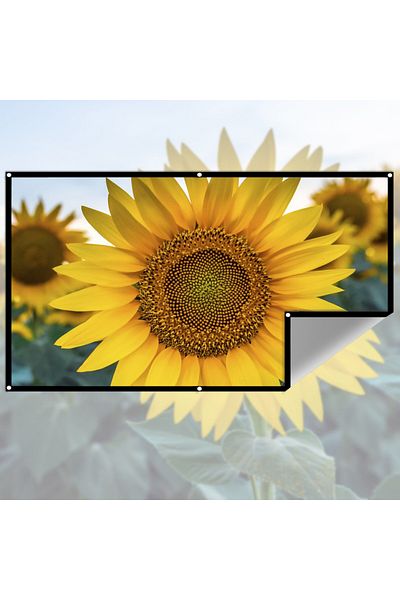Choice 100 Inch High Brightness Portable Projection Screen Anti-light Projector Curtain Metal Reflective Cl