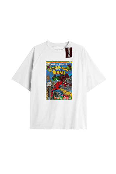 TIMESWASTINGIRL Μπλουζάκι Spider-Man με εκτύπωση εφημερίδας, μοντέλο No Way Home