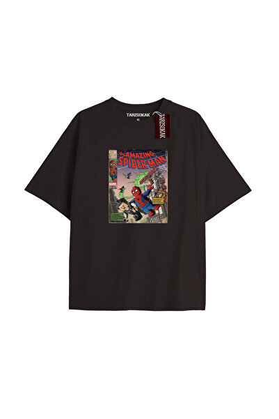 TIMESWASTINGIRL Tricou Spider-Man cu imprimeu de ziar Model No Way Home