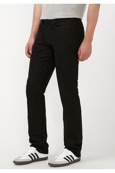 DOPPİO'N DENİM Men's Black Regular Pipe Leg Flexible Lycra Jeans