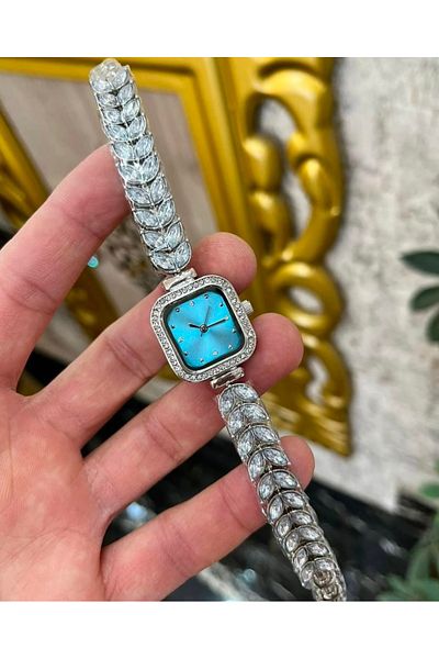 pullmarkt Ottoman Series - Tulip Pattern Stone Cord Square Case Women's Wristwatch