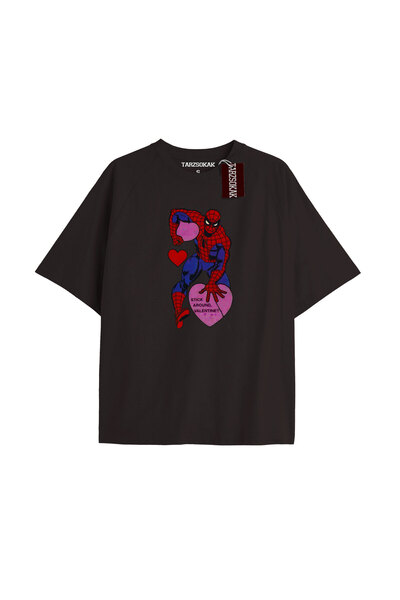 TIMESWASTINGIRL Tricou Spider-Man cu imprimeu de ziar Model No Way Home