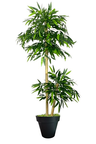 ERHAN FLOWERS ÇİÇEK & DEKORASYON 150 cm yapay bambu ağacı yoğun yapraklı