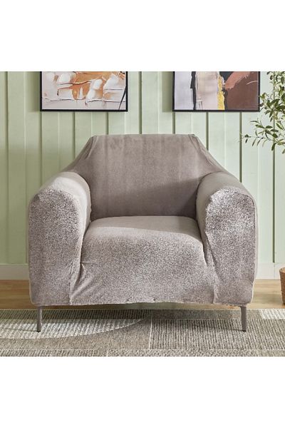 Home Box Veloura Velveteen 1-Seater Sofa Cover
