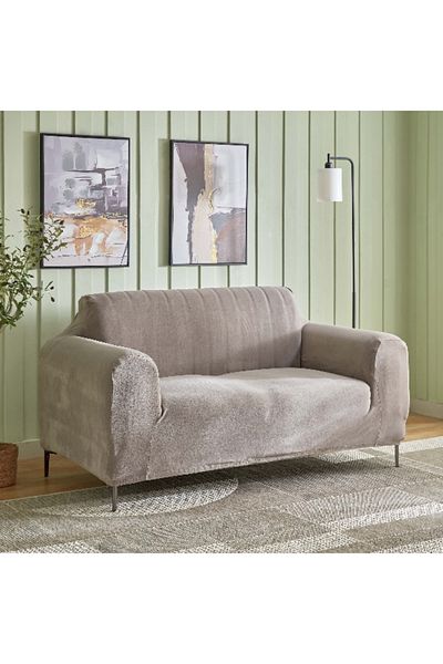 Home Box Veloura Velveteen 2-Seater Sofa Cover - 135-175 cm