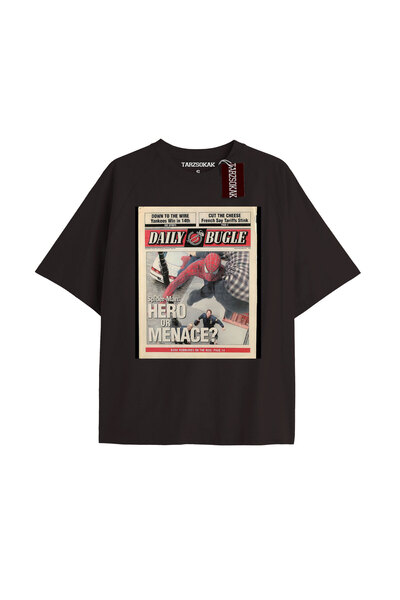 TROVE Spider-Man Gazete baskı Model No Way Home Tshirt