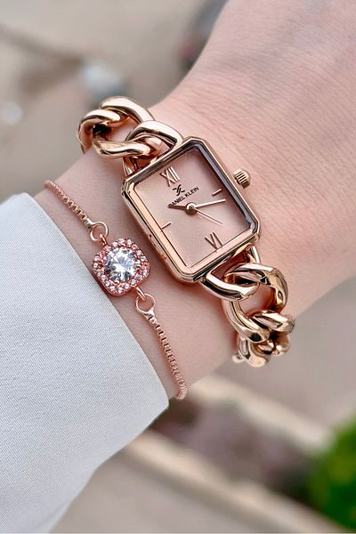 Daniel Klein Rose Color Women's Watch with Adjustable Bands