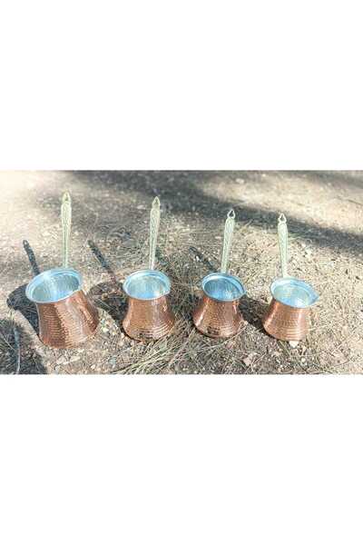 Erişim Bakırhanem Sebe Home Copper 4-Piece Coffee Pot Set (5-6-7-8)