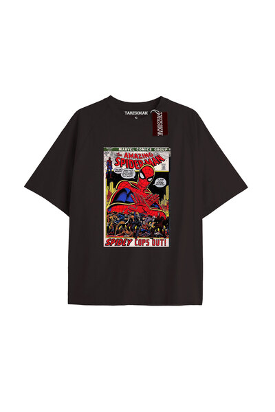 TIMESWASTINGIRL Spider-Man Gazete baskı Model No Way Home Tshirt