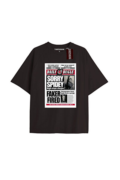 TROVE Spider-Man Gazete baskı Model No Way Home Tshirt