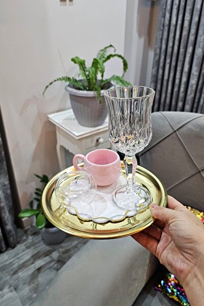 ORTAKÖY CENNETİ 6 lı Ayaklı Cam Kahve Yanı Su Bardağı