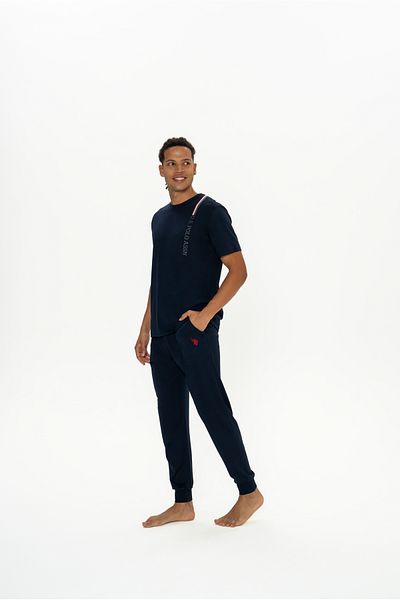 U.S. Polo Assn. Ανδρικό, Αδειοδοτημένο, USPA, 100% βαμβάκι, (Navy Blue), Ελαστικό πόδι, Σετ πιτζάμες